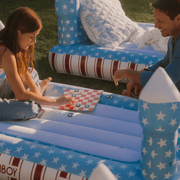 Red, White & Blue Kids Castle Sleepover Bed - 4th of July Air Mattress